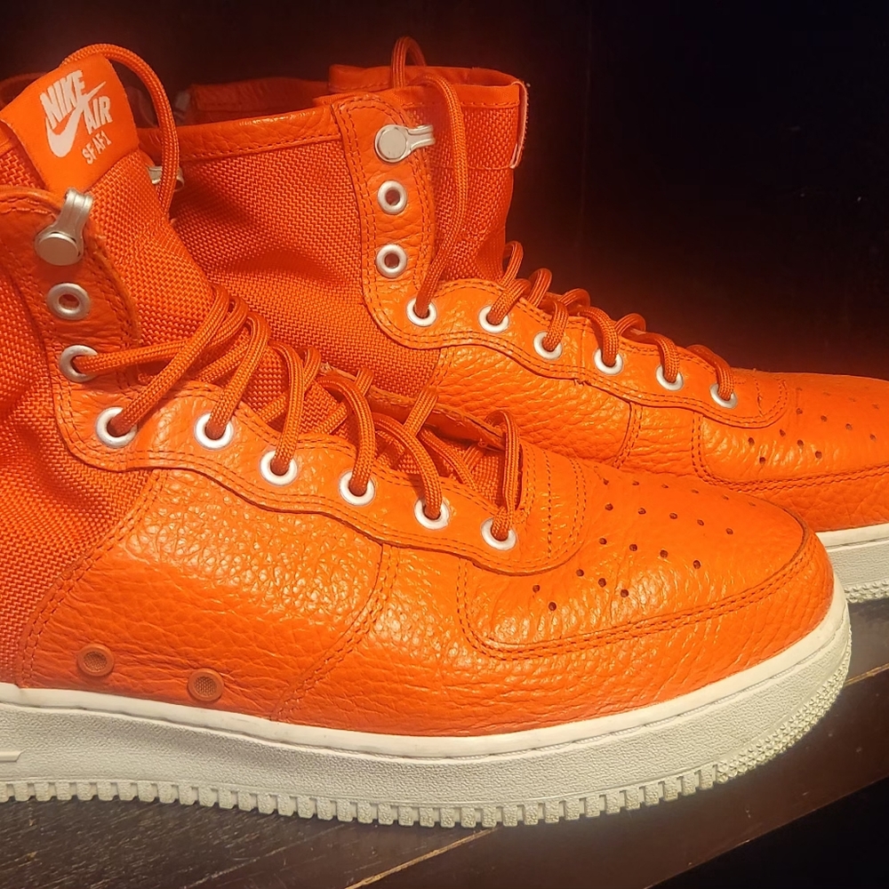 Nike Air Men's Orange High-Top Sneakers